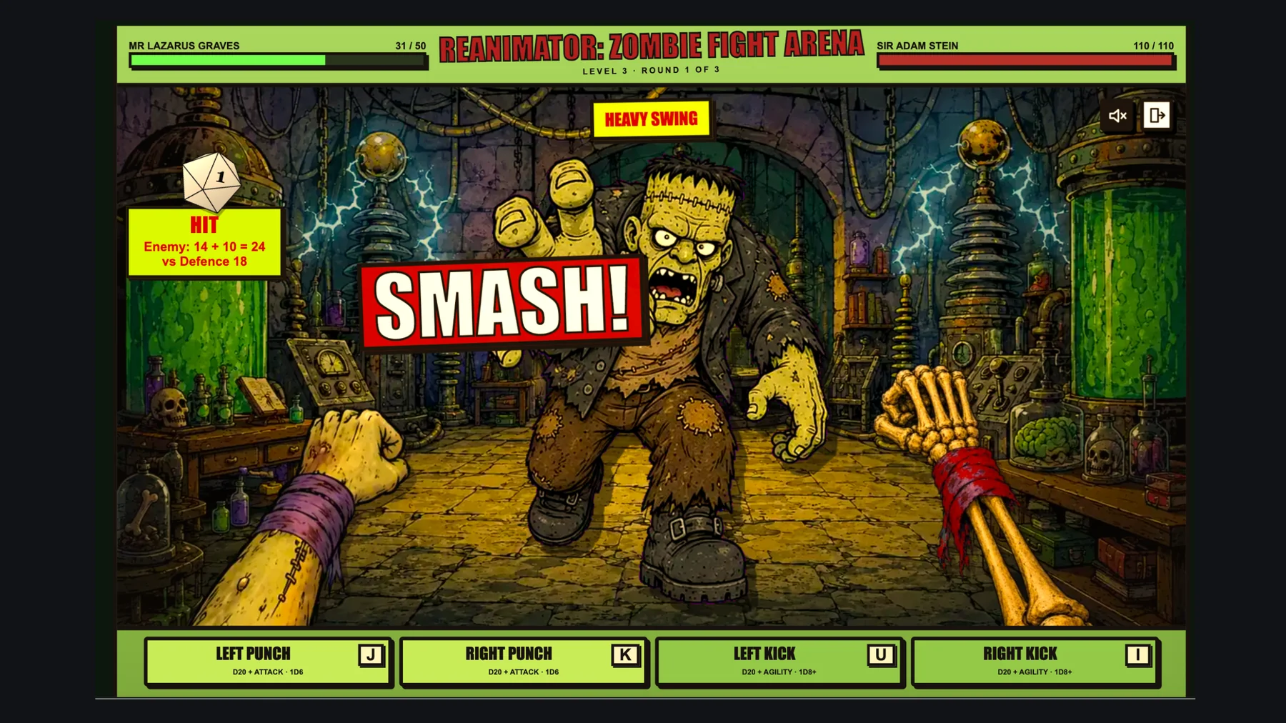 Laboratory arena gameplay screenshot